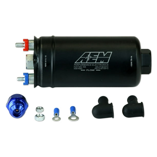 AEM 501005 High Flow 400 LPH 40 PSI Inline Inlet In Tank 044 Vehicle