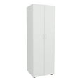 thumbnail image 6 of Xukmct Wood Armoire with 2 Inner Shelves and Rod, 2 Door Storage Cabinet for Living Room, Bedroom, White, 6 of 8