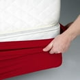thumbnail image 4 of DNG Creations 1 Piece Box Spring Cover 100% Egyptian Cotton Wrap Around 4 Sides for Hotel & Home, Fits Box Springs up to 12 Inch Deep Pocket ( Solid Red - Queen ), 4 of 7