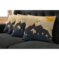thumbnail image 2 of Ambesonne Vintage Throw Pillow Cover 4 Pack, Man on the Mountaintop, 18", Orange Mustard Dark Blue, 2 of 6