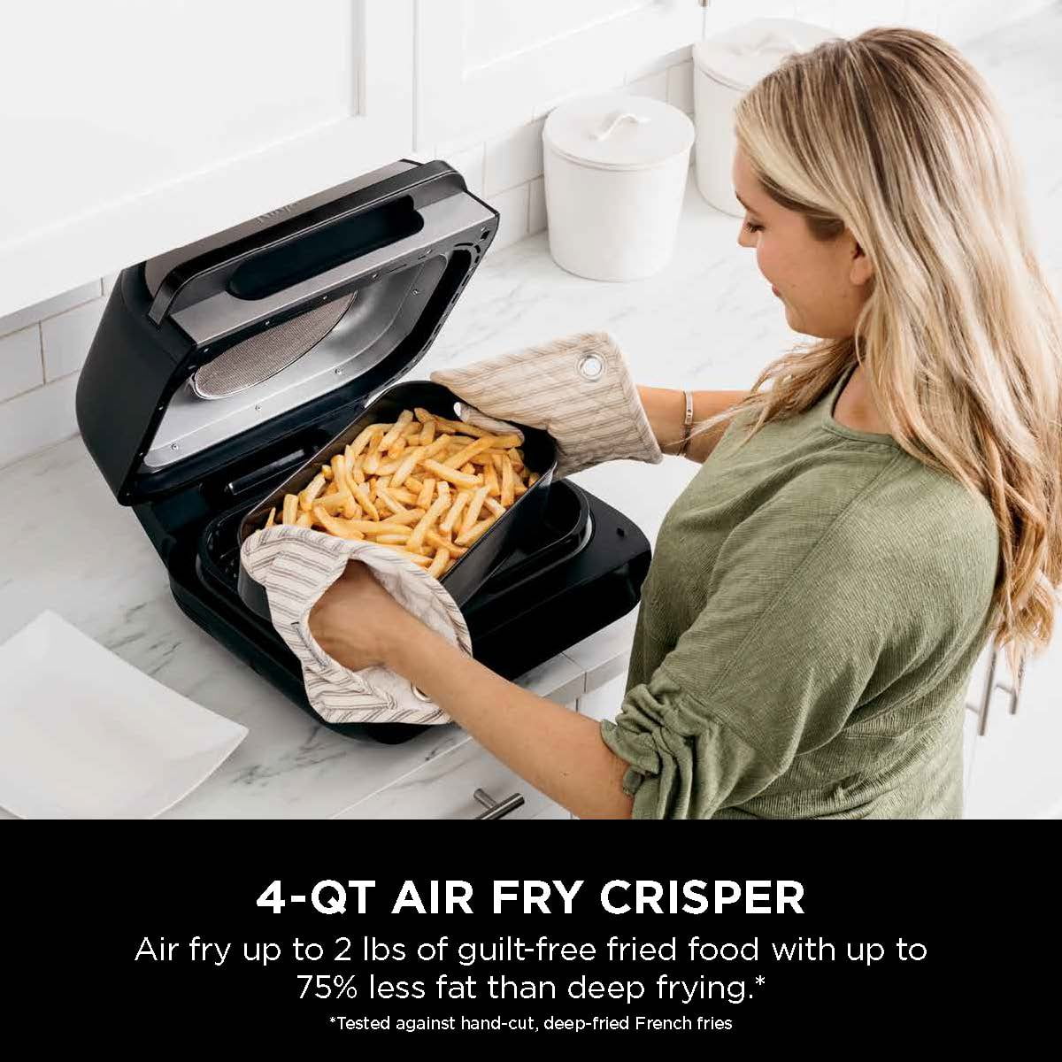 Ninja Foodi 4-in-1 Indoor Grill and Air Fryer - Black/Silver (AG300BF)  622356589512