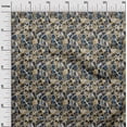 thumbnail image 3 of oneOone Viscose Chiffon Teal Blue Fabric Abstract Geometric With Texture Craft Projects Decor Fabric Printed By The Yard 42 Inch Wide, 3 of 4