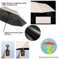 thumbnail image 3 of Automatic Open/Close Travel Umbrella | Coated Fabric, Compact Portable Design - UPF 50+ UV Protection for Sun & Rain, Ideal for Golf, Car, Backpack (All Ages), 3 of 7