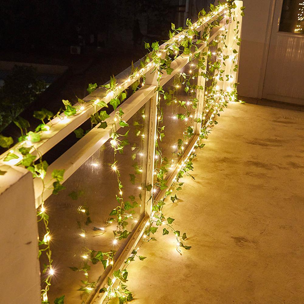 ivy wall decor with lights