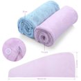 thumbnail image 3 of Hair Towel, 2PCS Microfiber Hair Towel Wrap Super Absorbent Quick Dry Hair Turba, 3 of 5