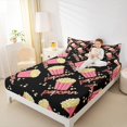 thumbnail image 4 of Manfei Cartoon Popcorn Cinema Twin Sheet Sets,Moive Time Twin Fitted Sheet,Pink Yellow Black Flat Sheet For Kids,Ultra Soft Home Decor,3-Piece, 4 of 7