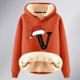 thumbnail image 4 of WILLBEST Sudadera Oversize para Mujer, con Estampado de Letras Navideñas, de Lana Gruesa, Cálida para El Invierno XXX-Grande, 4 of 4