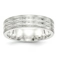 thumbnail image 5 of 925 Sterling Silver 6mm Brushed Fancy Band Ring Size 11.5, 5 of 7