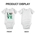 thumbnail image 3 of Love South Africa Flag Heart Boy Girl Bodysuits (White, 12-18 Months), 3 of 5