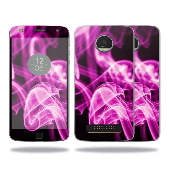 MightySkins MOMZPL-Pink Flames Skin for Motorola Moto Z Play Sticker Wrap Cover Sticker - Pink Flames