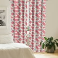 thumbnail image 2 of Ambesonne Romantic Window Curtains, Gentle Rose Design, Each 28" W x 84" L, Aqua Dark Coral Beige, 2 of 4