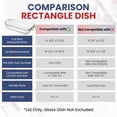 thumbnail image 4 of Replacement Lid fits Pyrex 9x13 C233 Easy Grab Glass Casserole Baking Dish Container with Cut-Out Handles, for 3-Quart Model C-233-PC (Navy), 4 of 8