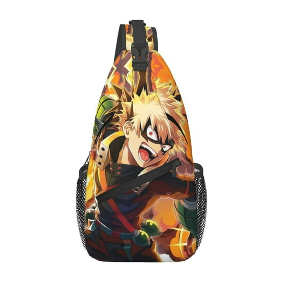 My Hero Academia Bakugo Katsuki Sling Bag Crossbody Sling Backpack Chest Bag Daypack Purses Shoulder Bag For Women Men Travel Hiking