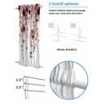 thumbnail image 3 of Red Flowers Blackout Curtains, French Door Curtains for Door Window, Spring Floral Elegant Pastoral Watercolor Privacy Drapery for Patio/Sidelight Doors, 1 Panel with Tieback, 25 x 40 Inches, 3 of 6