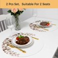thumbnail image 5 of Brown Eucalyptus Leaves Round 15 Inch Placemats Set of 2, Watercolor Floral Leaf Plants HeatResistant Non Slip Place Mats for Dining Table, Wipeable Braided Kitchen Table Mats for Housewarming, 5 of 9