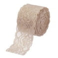 thumbnail image 1 of Unique Bargains Lace Trim 10 Yards 2 Inch Flower Elastic Lace Ribbons for Package Decoration Wedding Headbands Brown, 1 of 5