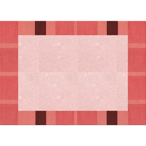 Ahgly Company Indoor Rectangle Patterned Deep Rose Pink Area Rugs, 4' x 6'