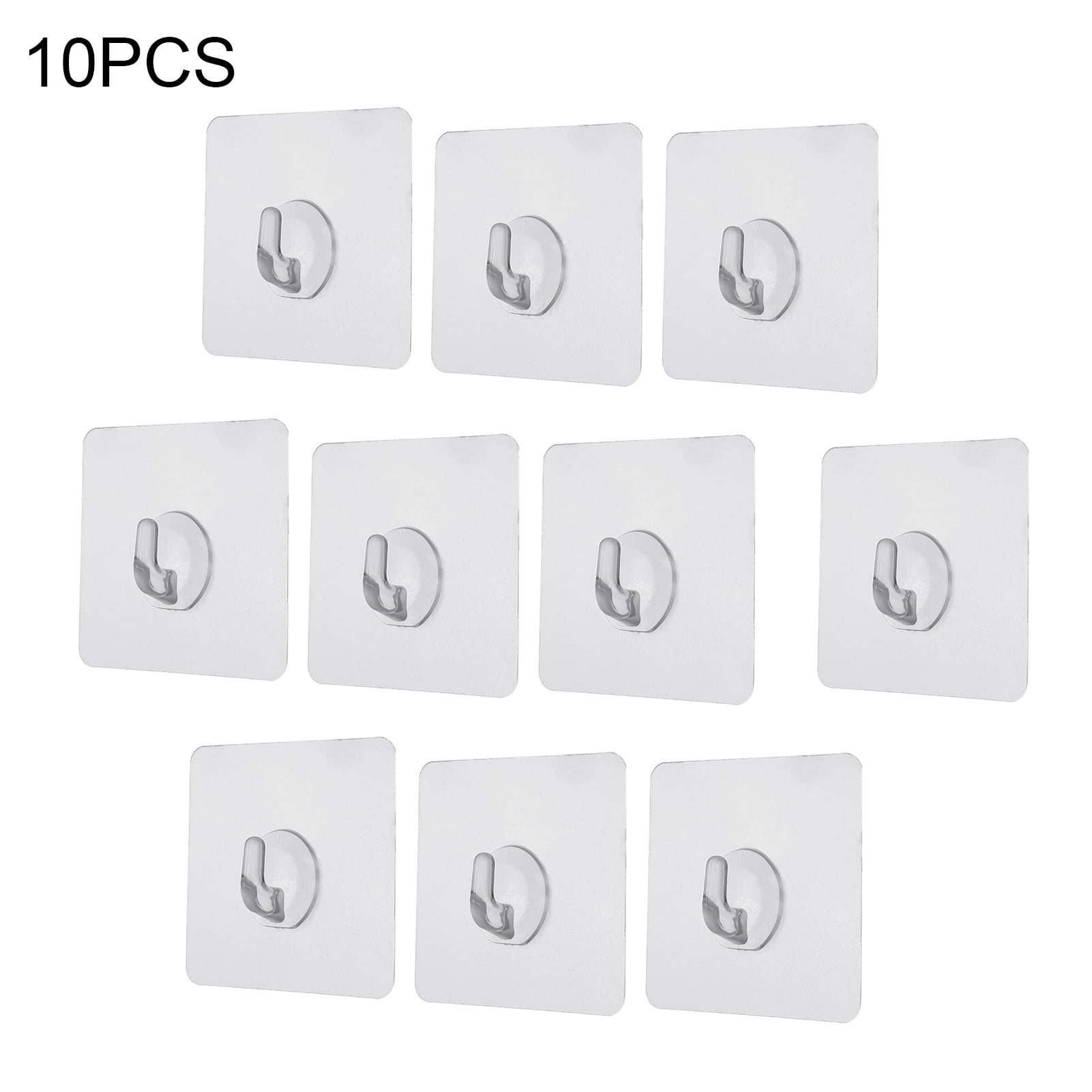 10Pcs/Set Home Plastic Self Adhesive Wall Sticky Stick Hooks Strong Small Hook 