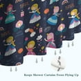thumbnail image 6 of Dark Blue Little Princess Pattern Shower Curtain 36"x72" ,Bathroom Decorative Shower Curtains Set with 12 Hooks,Modern Waterproof Washable Shower Curtain, 6 of 6