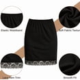 thumbnail image 3 of APEXFWDT 2 Pack Women's Half Slips for Under Dresses, Lace Trim Anti-Chafing Underskirt, Lightweight Non-Cling Above Knee Slip Dress Liners, 3 of 7