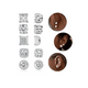 thumbnail image 1 of 5 Pare Aretes Hombre Mujer Falsos Piercing Imán Circón Acero Xtellar plateado, 1 of 4