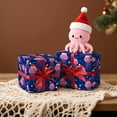 thumbnail image 6 of Ocean Christmas Wrapping Paper - Mini Roll - 17 Inch x 16.5 Feet - Jellyfish with Snowflake Wrapping Paper for Christmas Holiday, Party Celebration, 6 of 14