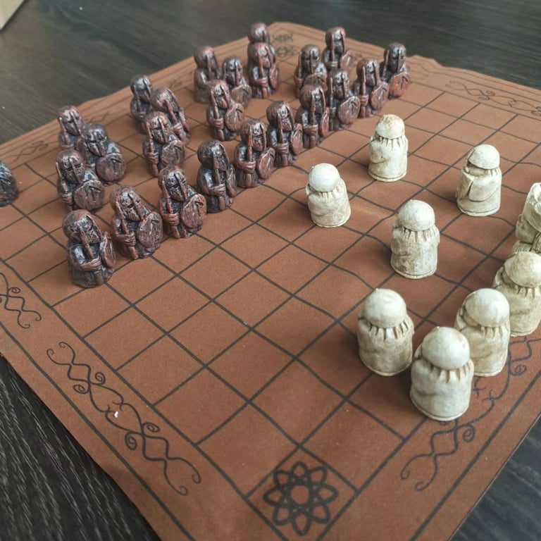 VIKING STYLE CHESS SET in 2023  Chess board, Strategy board games, Wooden  board games