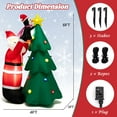 thumbnail image 2 of Gymax 6FT Christmas Inflatable Tree Santa Claus & Penguin Decor w/ Air Blower & LED Lights, 2 of 10