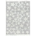 thumbnail image 6 of nuLOOM Raven Modern Stars High Low Shaggy Tassel Area Rug, 4' x 6', Raven Light Grey, 6 of 9