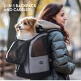 thumbnail image 2 of Navaris 2-in-1 Convertible Carrier and Cat or Dog Backpack - Hand Carry or Wear Front or Back - Up to 22 lbs (10 kg) - 11.8" x 11.8" x 18.1" (30 x 30 x 46 cm), 2 of 7
