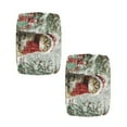 thumbnail image 2 of FOR U DESIGNS Cat Christmas Tree Pattern Stool Covers Rectangle 2 pcs Stretch Saddle Seat Cover Breathable Vanity Stool Cover Height Bar Stools Slipcovers Christmas Decor with Elastic Band, 2 of 9