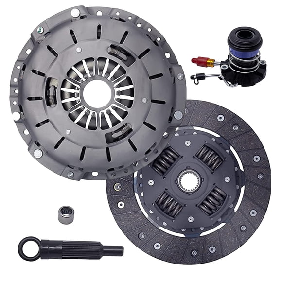 Clutch And Slave Kit Set compatible with Ranger B2300 B2500 B3000 Bse Xl Xlt Limited Sport Stx Ds 1995-2011 2.3L L4 Gas Dohc 2.5L Gas Sohc L4 3.0L V6 Gas Ovh (Self-Adjusting Clutch Cover; 07-116S)