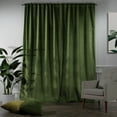 thumbnail image 2 of 3S Brother's Solid Luxury Matte Velvet Soft Curtains Set of 2 Panels Hanging Back Tap & Rod Pocket Home Décor Bedroom Kitchen Office Windows Room Darkering ( Olive-52"x108"), 2 of 6