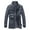 Blue, variant on Men's Leather Jacket Stand Collar Medium Length Coat Warm Padded Outerwear Casual Winter Fashion