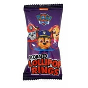 Paw Patrol Lollipop Party Favor Rings, Character Shaped Candy, Assorted Fruit Flavors, Pack of 18