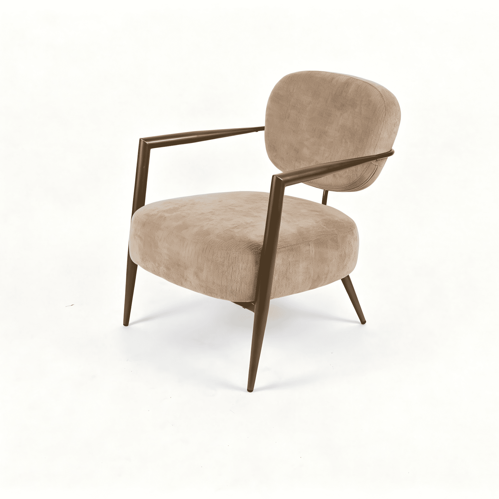 Mid-Century Modern Accent Armchair 26x22x29.5 Inch Leather-Like Upholstery 350 lbs Capacity for Living Room Reading