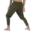 thumbnail image 4 of BVWKPCV Pirate Pants - Renaissance Costume Men's Medieval Ren Faire Viking Ankle Banded Halloween Green XL, 4 of 5