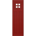 thumbnail image 5 of Ekena Millwork 12"W x 30"H True Fit PVC San Antonio Mission Style Fixed Mount Shutters, Fire Red (Per Pair - Hardware Not Included), 5 of 7