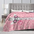thumbnail image 5 of Cute Giraffe Blankets and Pink Throws Fleece Blankets Decorative for Girls Giraffe Lovers Gift Home Decorative Living Room Sofa Hug Plush Soft Bedding Nap Cozy Blanket 40"x50", 5 of 6