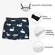 thumbnail image 3 of Balery Cartoon Swan Calzoncillos bóxer para hombre, ropa interior de algodón suave y transpirable con cinturilla de nailon-Large, 3 of 5