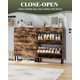 thumbnail image 2 of Qinaqin Narrow 3- cm de Profundidadrawer Freestanding Profundidad Madera Shoe Rack con 3-Tier Ajustable Shelves para Entryway Marrón Almacenamiento, 2 of 7