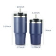 thumbnail image 4 of 30oz Insulated Cup with Lid and Straw Reusable 304 Stainless Steel Water Bottle Iced Coffee Bear Travel Mug for Car Gym Fitness, 4 of 8