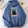 thumbnail image 1 of Pew Pew Madafaks lindo divertido impreso sudadera hombres otoño cuello redondo con capucha moda sudaderas con capucha de gran tamaño moda Casual chándal, 1 of 3