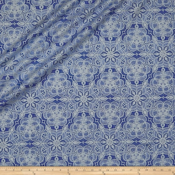 Quilting Treasures QT Quilt Fabrics Basics Luminous Lace Medallion Blender Metallic Royal Quilt 100% Cotton Fabric sold by the Yard