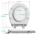 thumbnail image 2 of Garvee 17" Round Toilet Seat, Slow Soft Close, Easy to Install and Clean, Never Loosens, White, 2 of 8