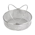 thumbnail image 1 of Cesta para freidora de aire, cesta para hornear freidora de aire de acero inoxidable, cesta para freír apilable, cesta para vaporizador de horno con asa, 1 of 5
