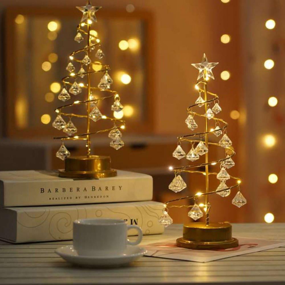 Crystal Christmas Tree Led Decoration Fairy Bedroom String Lights Gift New Year.