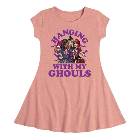 

Barbie - Hanging With My Ghouls - Toddler And Youth Girls Fit And Flare Dress