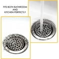 thumbnail image 2 of Bathroom Tub Hair Catcher 3", Shower Sink Strainer, Metal Drain Protector, Shower Hair Drain Catcher, Drain Cover (Pack of 3), 2 of 2