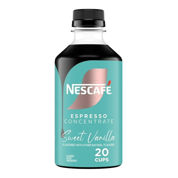 NESCAFÉ Espresso Concentrate, Instant Espresso Iced Coffee, Sweet Vanilla, 1 Bottle (10 Fl Oz)